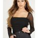 Shop Chain strap bodysuit | Basic Racer Bodysuit | Ruched Sleeve bodysuit available at