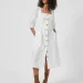 This neckline shows off the collarbone, which is a universally attractive feature of women –
