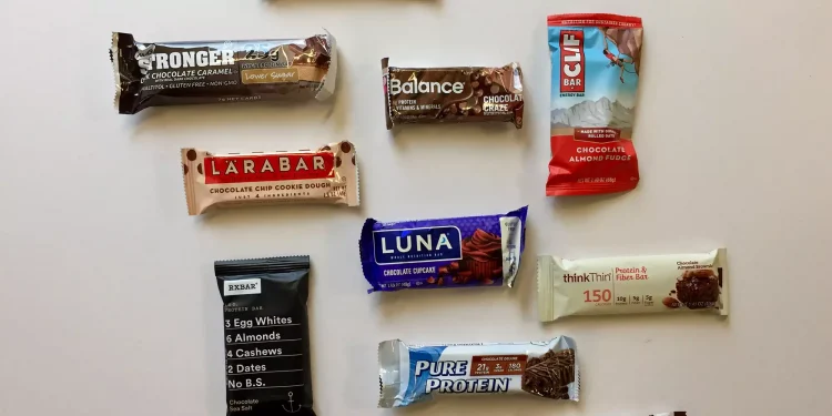After a workout, I have a protein drink and always keep a protein bar in my bag –