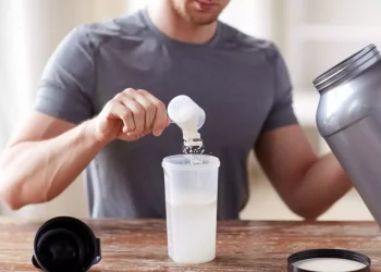 I tend to wake up around 7, and I start the day with a protein shake –