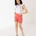 Denim shorts are better suited for the spring and summer months –