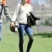 Over knee-high boots to protect their legs from mud