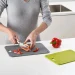 Chopping board set helps make maximum use of the space inside your cupboard by storing on the back of the door