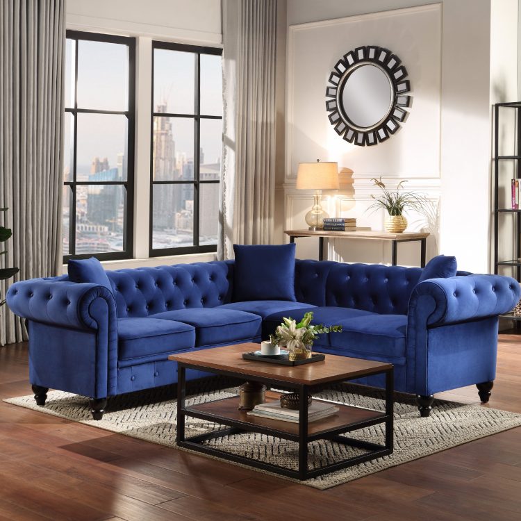A velvet sofa is an excellent choice if you want to refresh the look and feel of your living room