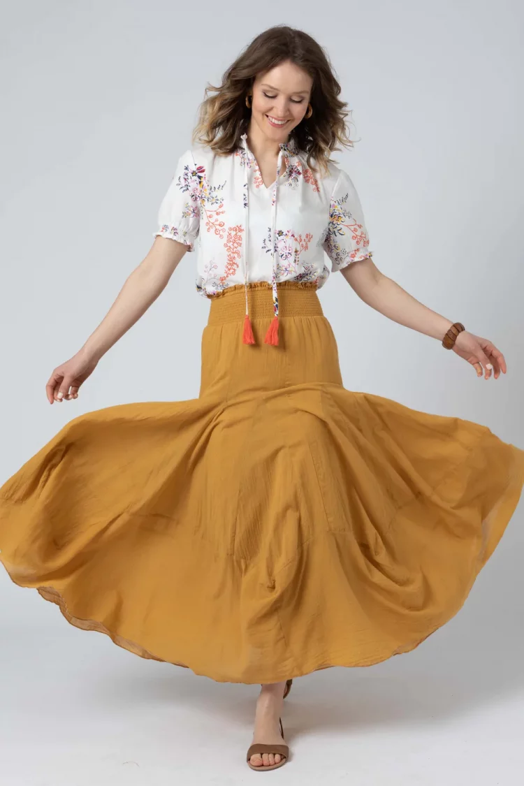Skirts are cool, comfortable garment to wear and very easy to make