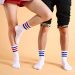 Sport socks cover the guards, protecting your shins and ankles