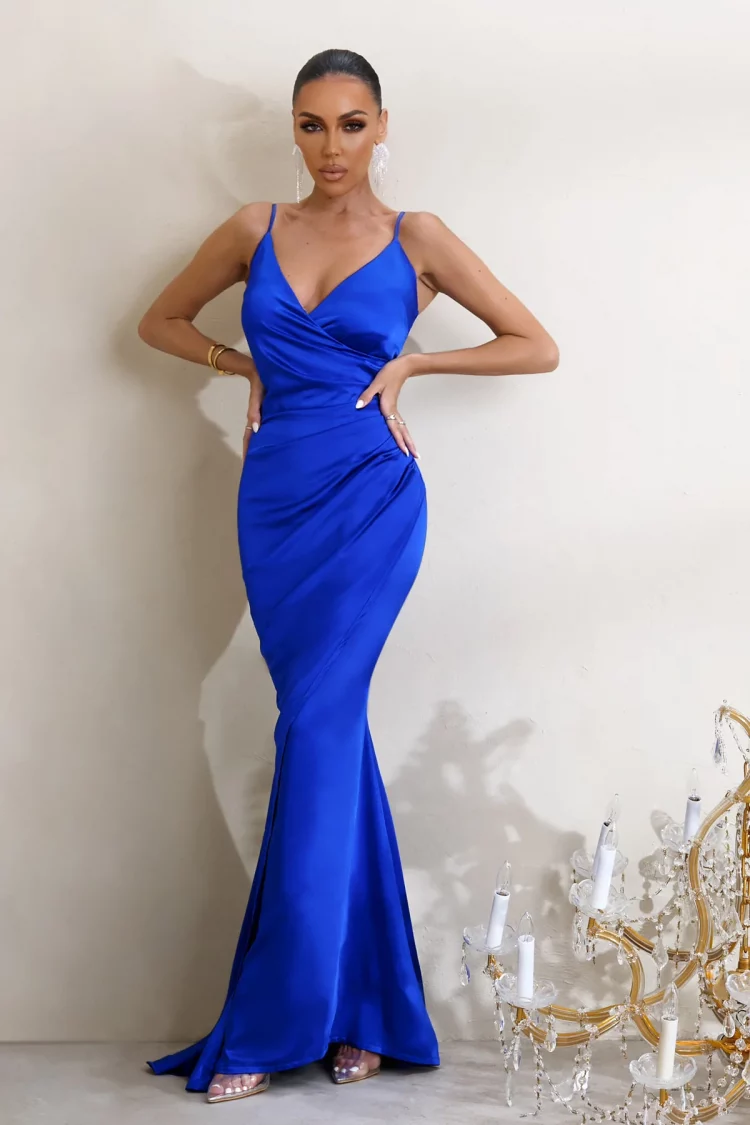 How do you wear a satin wrap dress?