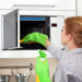 How does the microwave cleaner work?