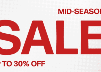 Up to 30% off various items during the midseason sale
