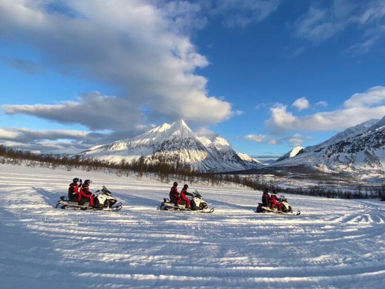 Safari en motoneige dans les Alpes de Lyngen : Expérience inoubliable avec un guide depuis Tromsø