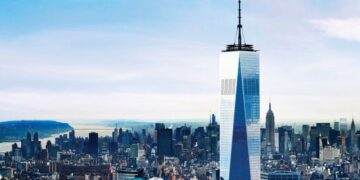 Vue panoramique depuis le One World Observatory sur Manhattan et New York