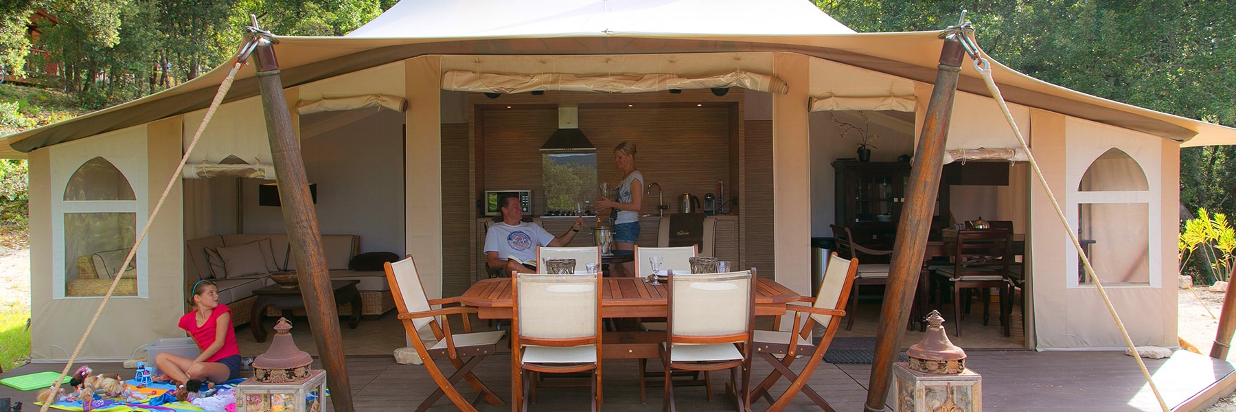 Glamping-Unterkunft in europäischer Natur