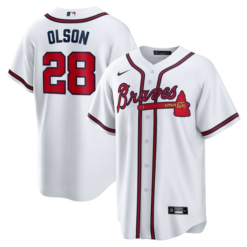 Atlanta Braves Matt Olson white replica player jersey