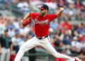 Atlanta Braves baseball action in a wide stadium scene