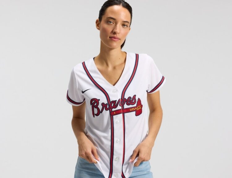 Atlanta Braves women's white Nike home replica team jersey