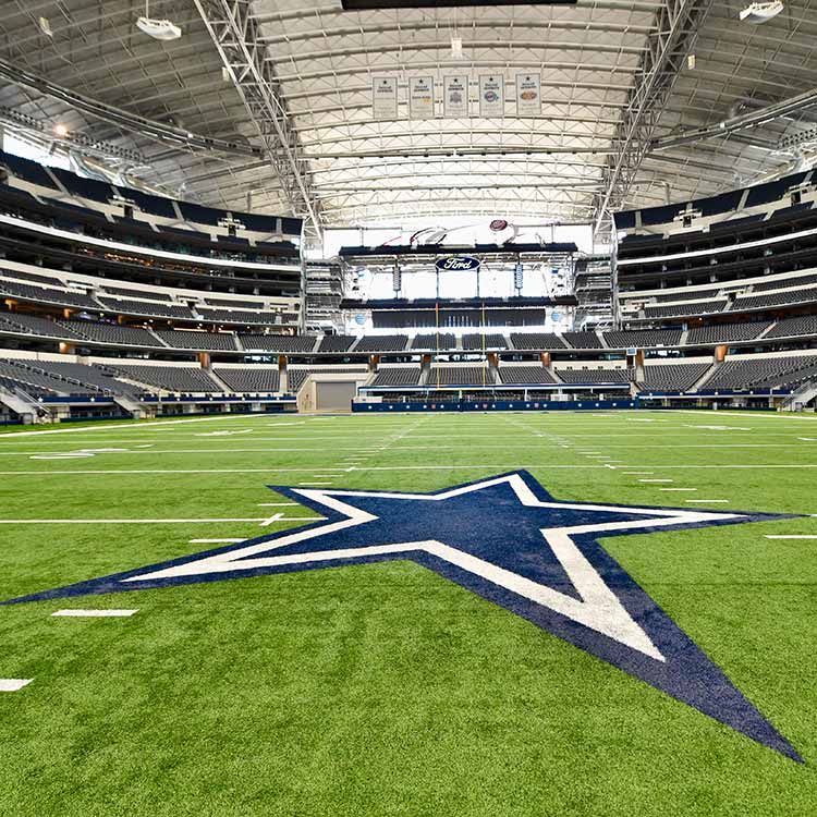Fans enjoying the Rally Days experience inside AT&T Stadium