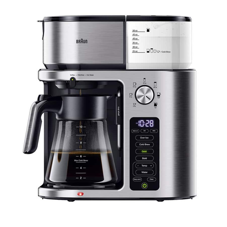 Braun MultiServe Plus Kaffeemaschine KF9370SI aus Edelstahl
