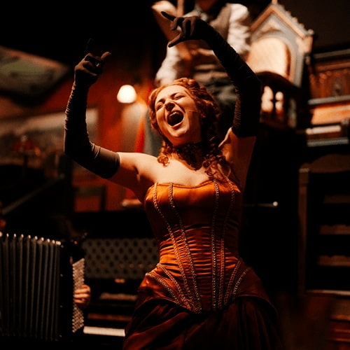 Cabaret performer in the Chat Noir Parisian show
