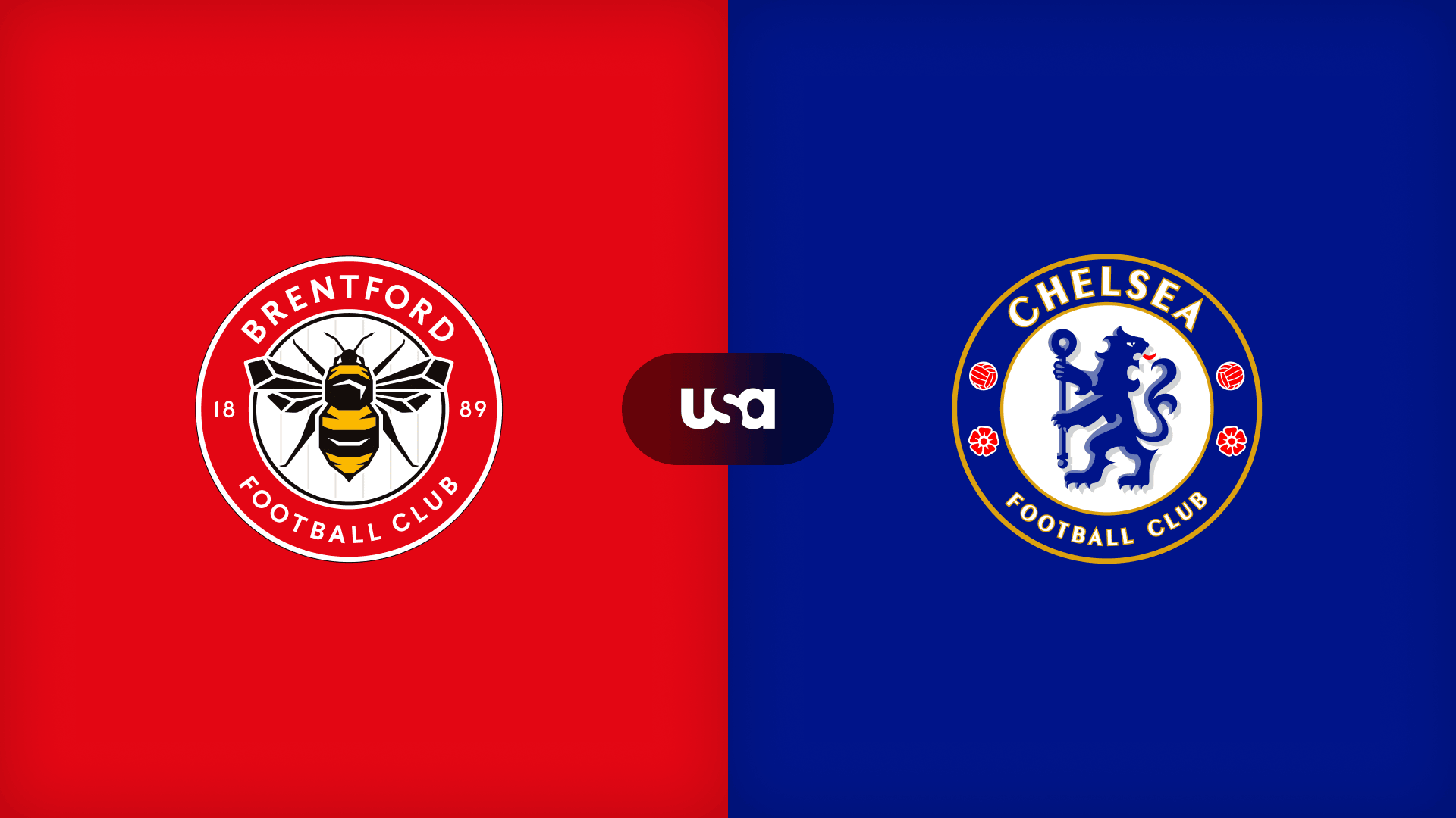 Premier League Brentford versus Chelsea match graphic