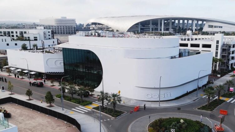 Aerial view of Cosm Los Angeles in Hollywood Park