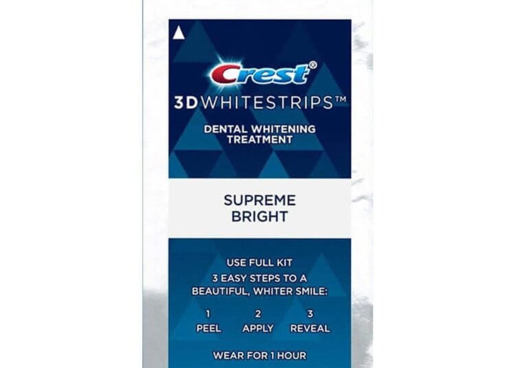 Crest 3D Whitestrips Supreme Bright packet