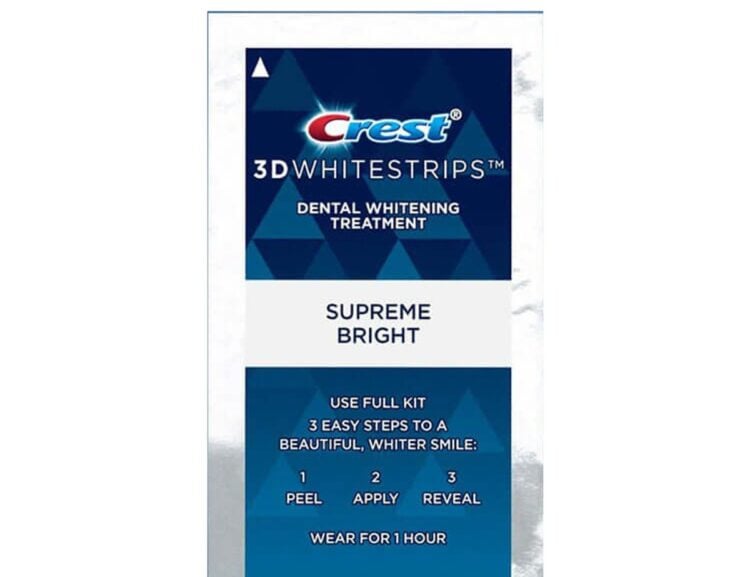 Crest 3D Whitestrips Supreme Bright packet