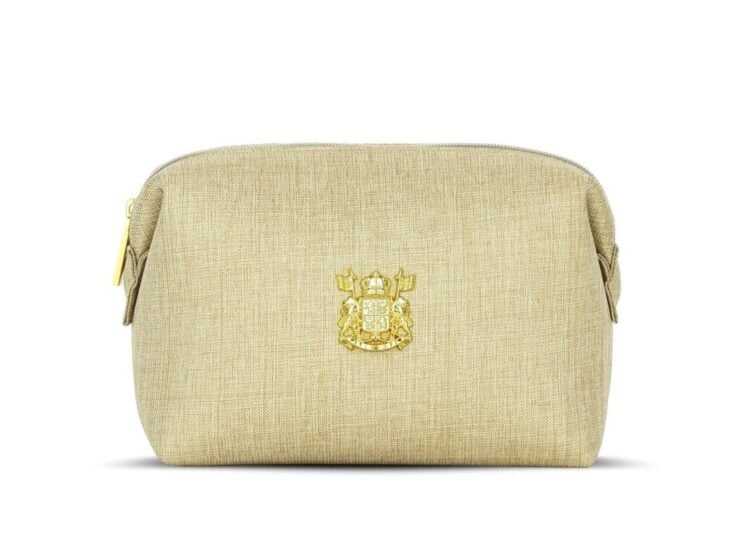 EviDenS de Beauté gold cosmetic pouch