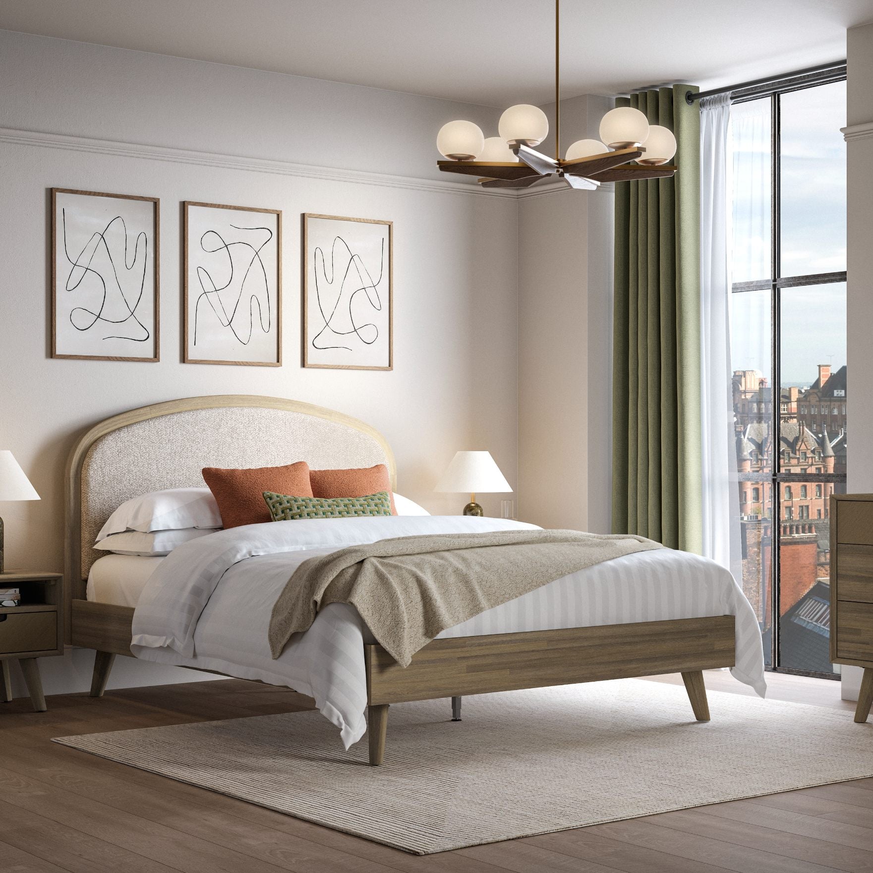 Saunders wooden super king bed frame