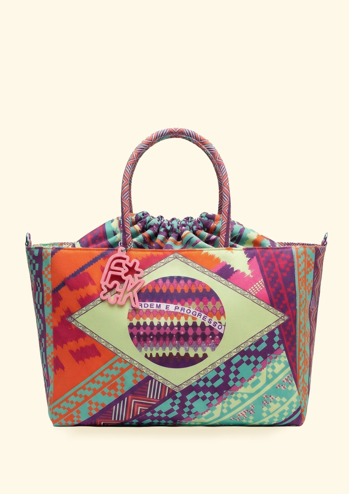 F**K womens patterned beach bag