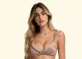 F**K printed bikini with fixed top and American-style bottoms