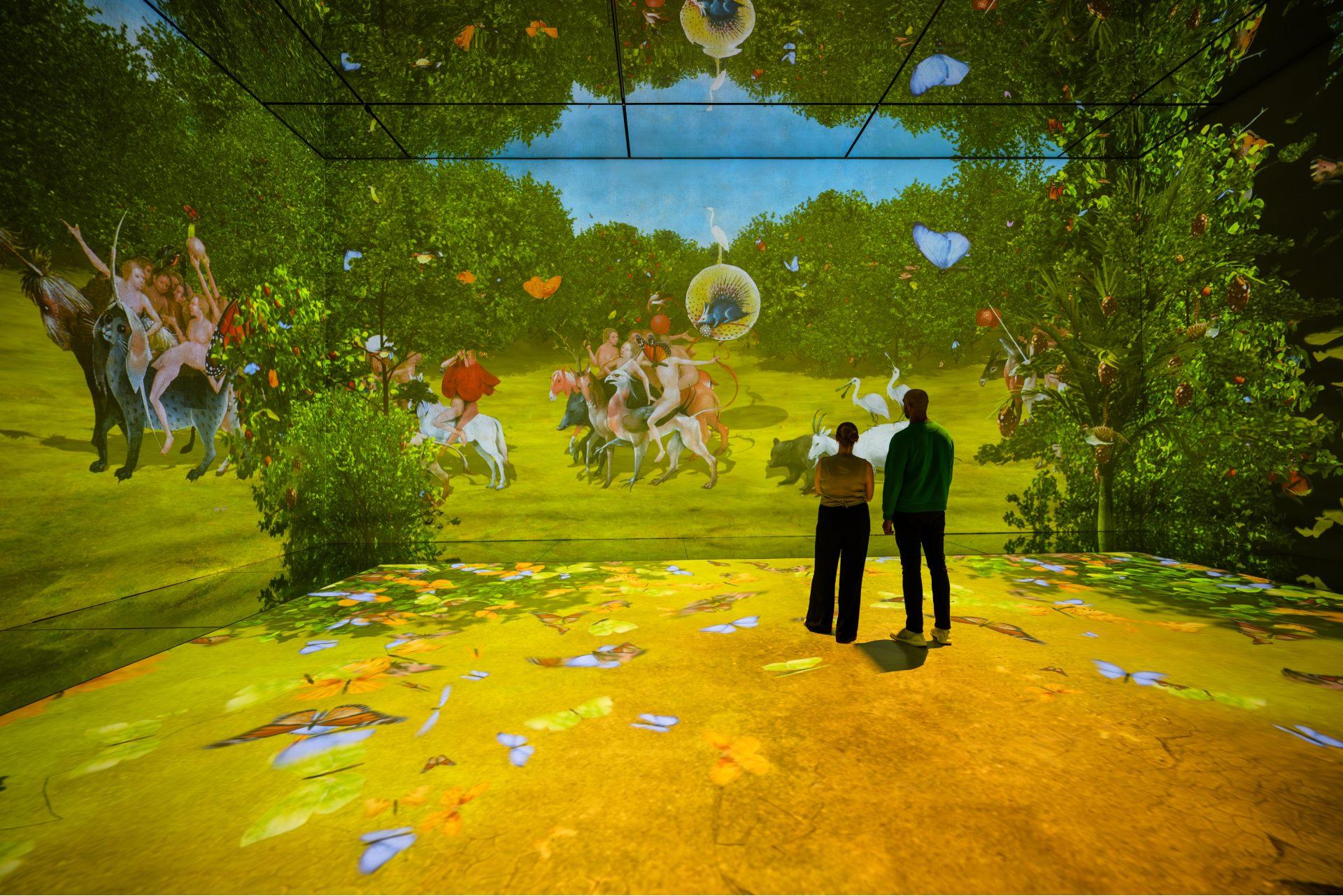 A wide immersive projection room at Frameless