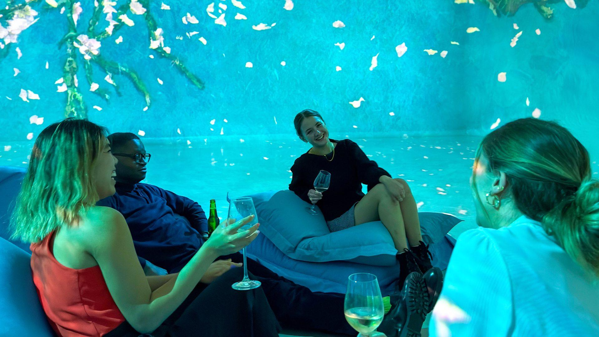 An atmospheric after-hours view of the FRAMELESS Lates experience