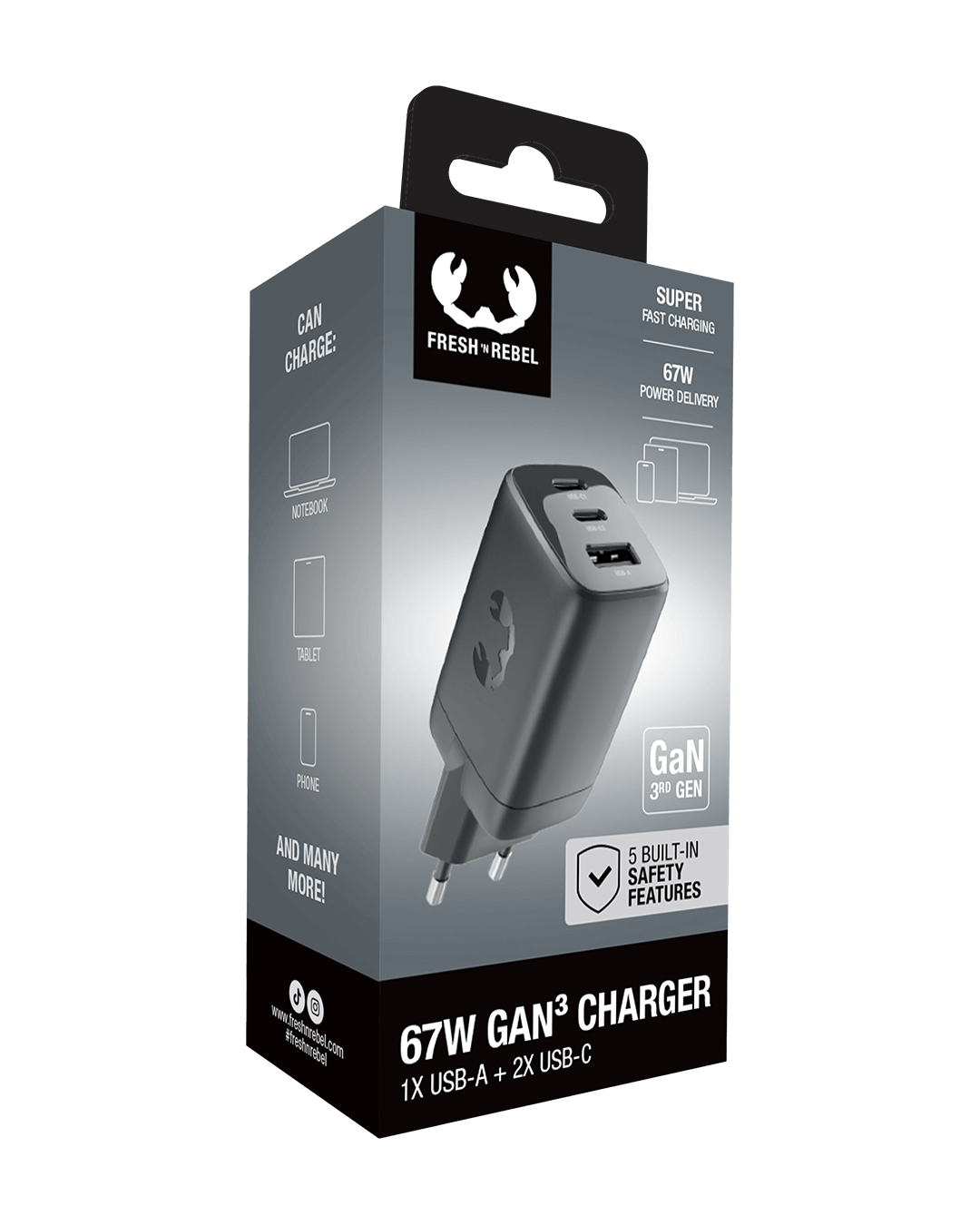 67W GaN3 Charger von Fresh 'n Rebel