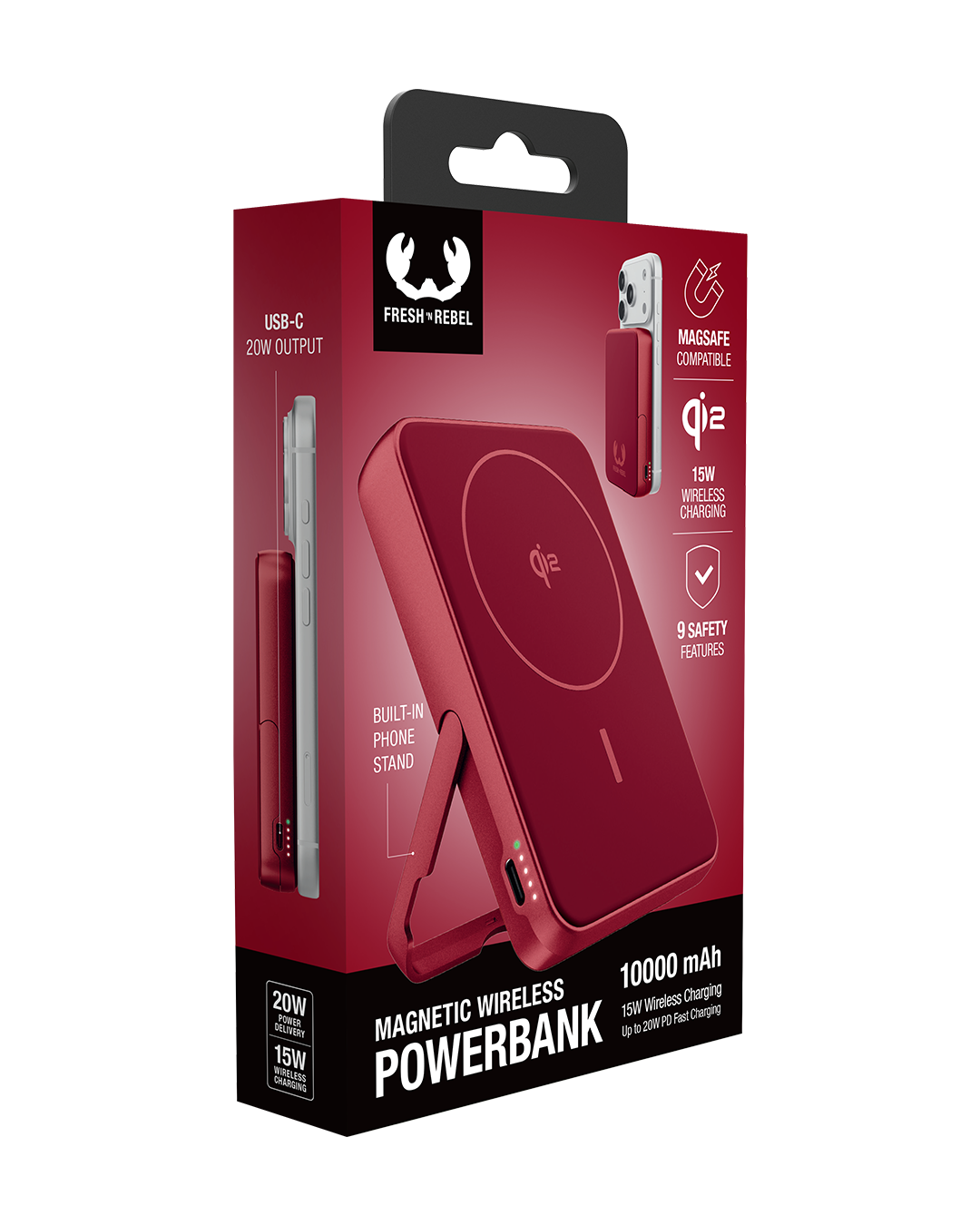 Fresh 'n Rebel Magnetic Wireless Powerbank 10000 mAh