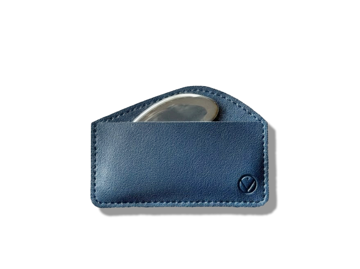 Happy V Premium Gua Sha in a protective case
