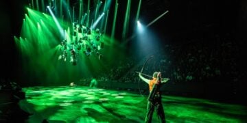 Actors performing Hunger Games on Stage in the London theatre