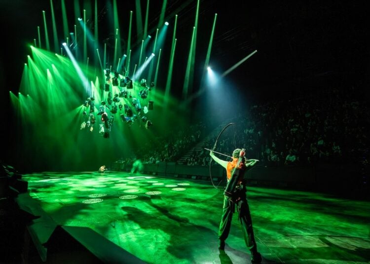 Actors performing Hunger Games on Stage in the London theatre