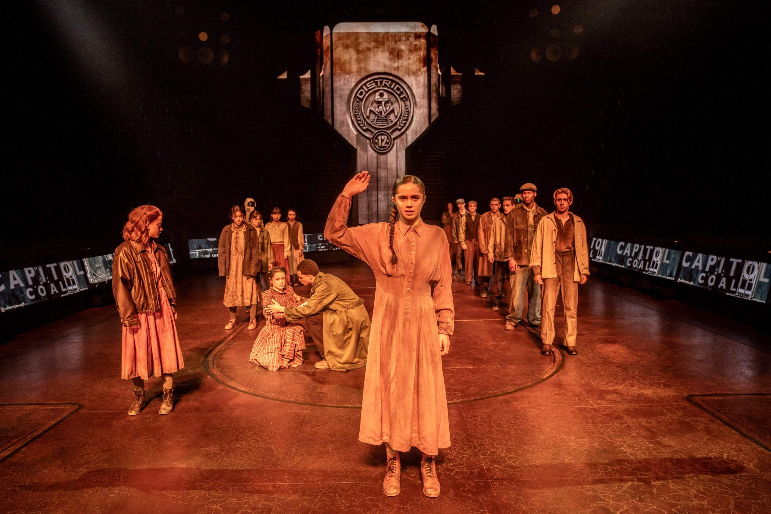 Tributes performing in The Hunger Games on Stage
