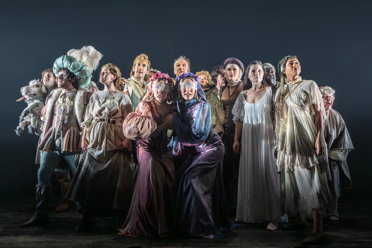 Character scene from Into the Woods at the Noel Coward Theatre