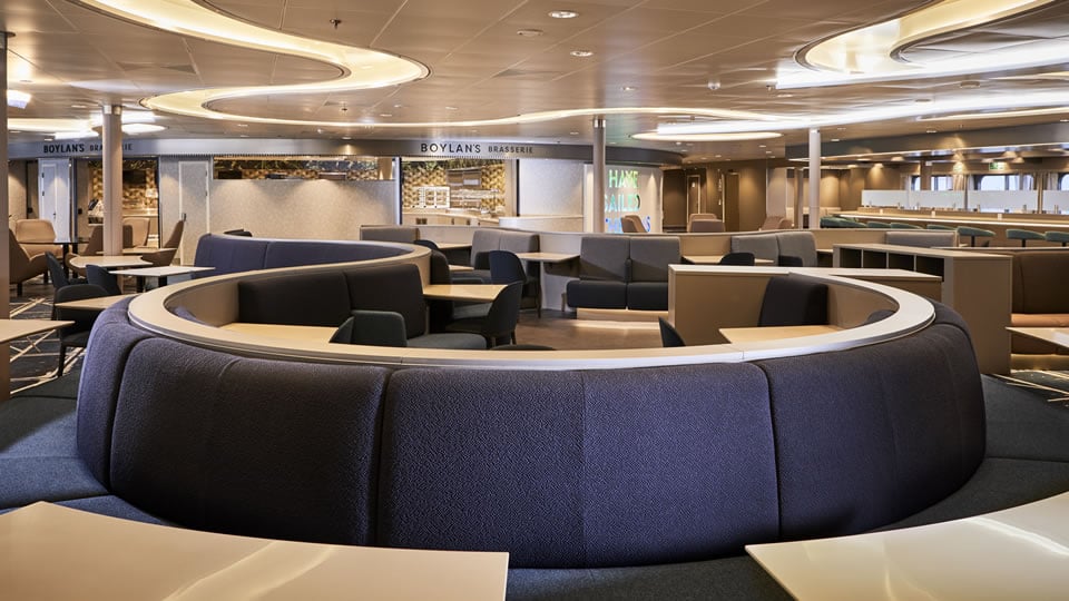 Dining onboard W.B. Yeats