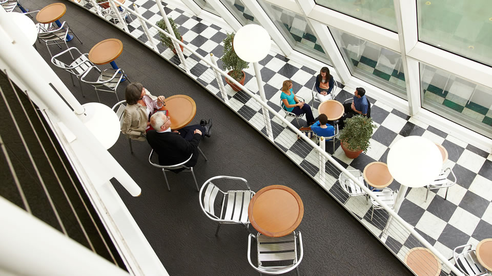 Veranda seating on the Isle of Inishmore ferry