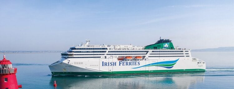 W.B. Yeats ferry sailing at sea for Irish Ferries