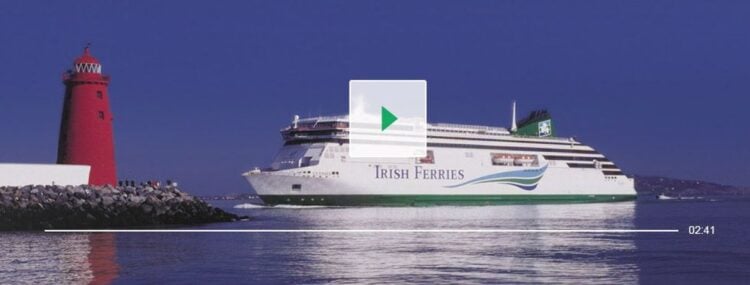 Irish Ferries cruise ferry at sea