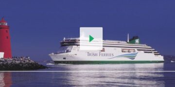 Irish Ferries cruise ferry at sea