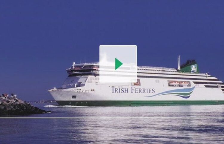 Irish Ferries cruise ferry at sea