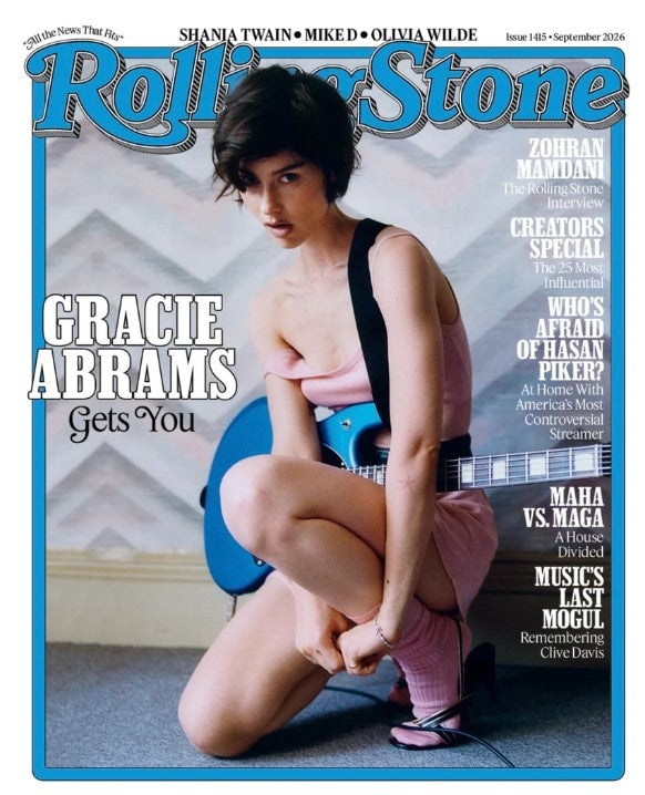 Rolling Stone September 2026 magazine cover featuring Gracie Abrams