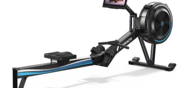 Merach R50 Aura rowing machine with HD screen