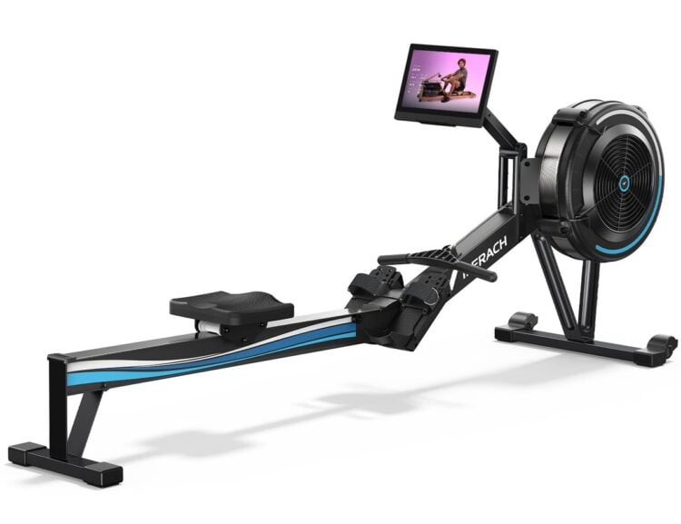 Merach R50 Aura rowing machine with HD screen