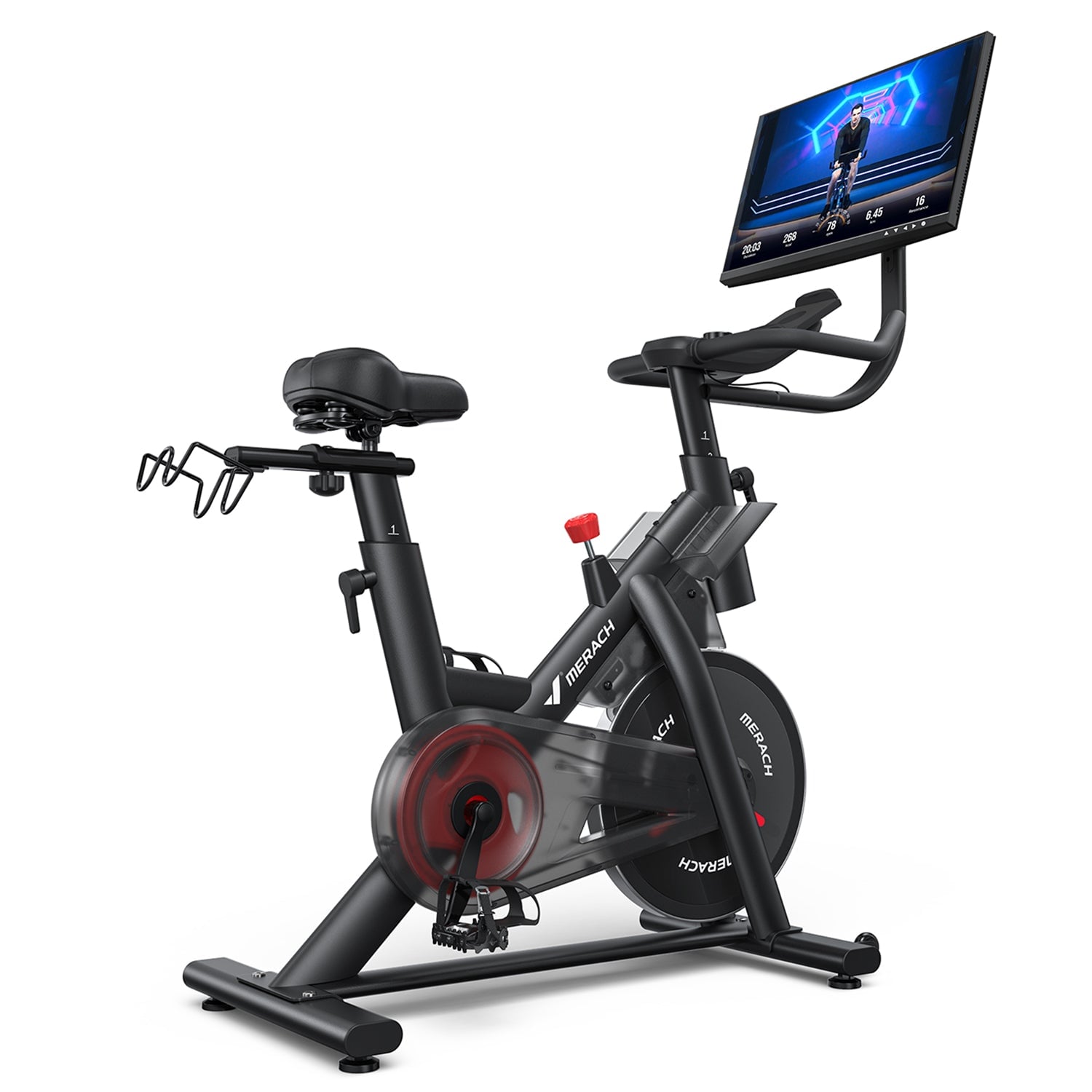 Merach S29R3 exercise bike with a rotating screen