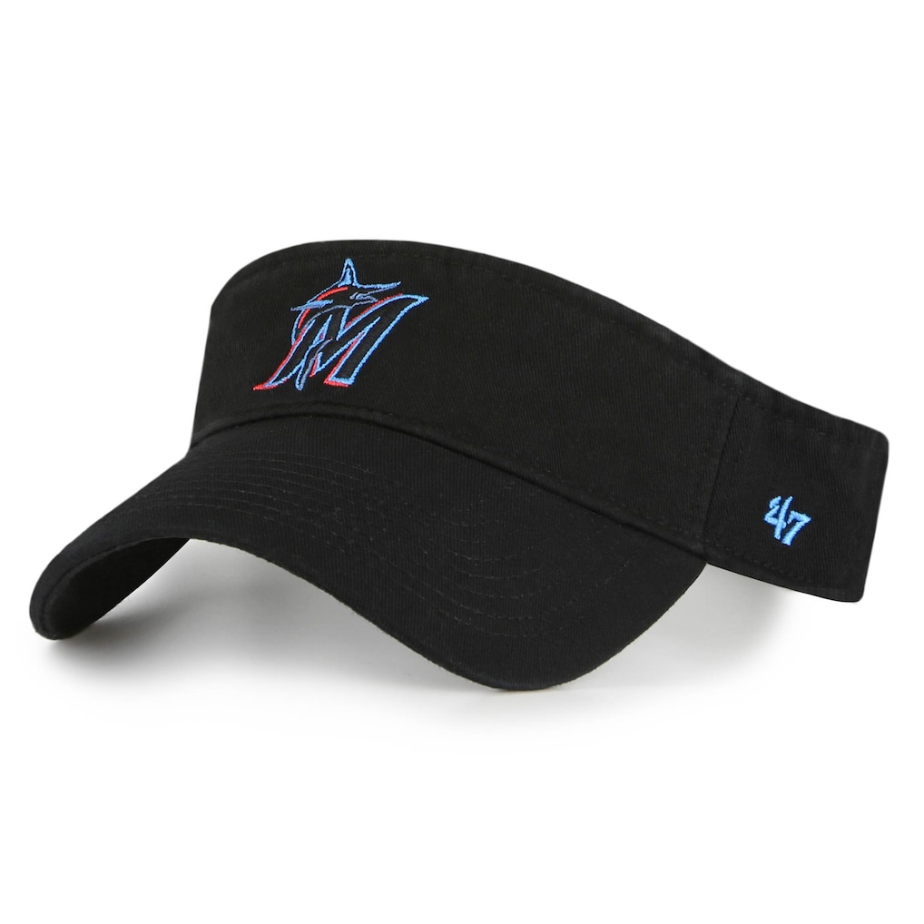 Black adjustable Miami Marlins visor